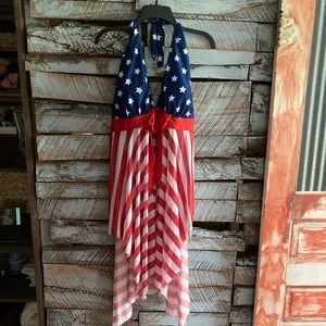 American Flag bathing suit cover up